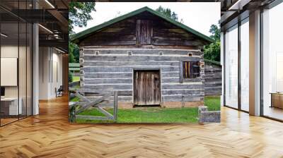 wooden door and window 2 Wall mural