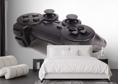 wireless game joystick isolated on white Wall mural