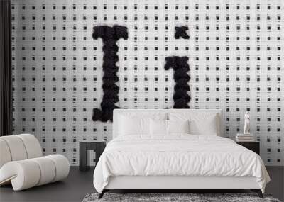 cross-stitch - alphabet and icons - ii Wall mural