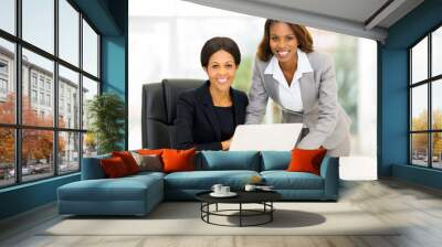 african american business women in office Wall mural