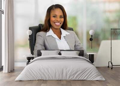 african american businesswoman in office Wall mural