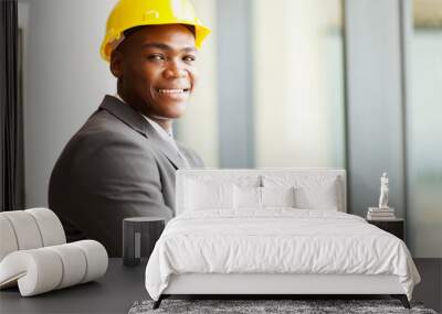 african american construction manager in office Wall mural