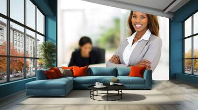 african business woman in office Wall mural