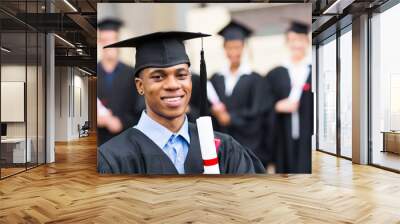 african male university graduate Wall mural