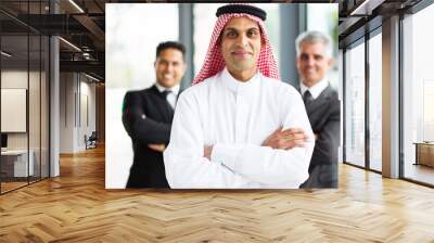 arabian businessman in office with team Wall mural