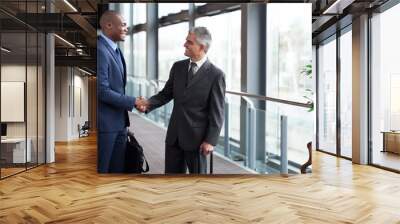 businessmen meeting at airport Wall mural