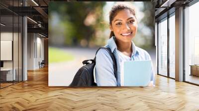 female college student on campus Wall mural