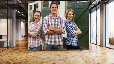 group of farm workers Wall mural