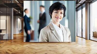 modern middle aged businesswoman portrait Wall mural