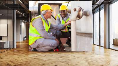 oil chemical industry technicians Wall mural