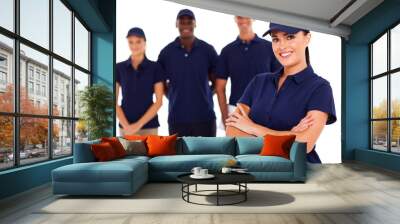 professional technical service leader and team Wall mural