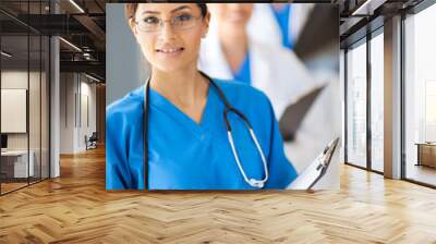 team of medical doctors portrait in hospital Wall mural