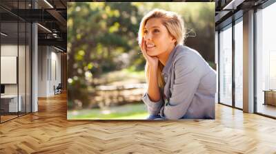 thoughtful young woman Wall mural