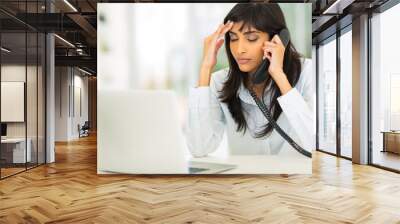 tired indian businesswoman Wall mural