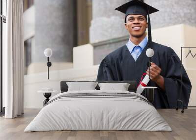 young african male graduate Wall mural