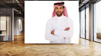 young arabian man with arms crossed Wall mural