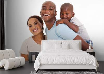 young black couple with their child Wall mural