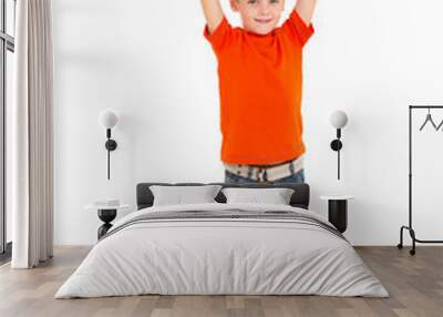 young boy playing basketball Wall mural