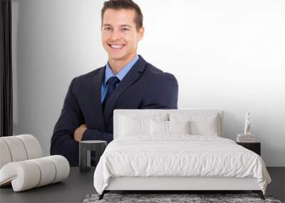 young corporate worker with arms folded Wall mural