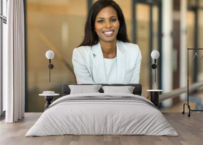 young female corporate worker in office Wall mural