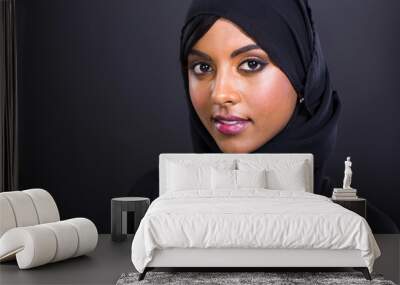 young muslim woman head shot Wall mural