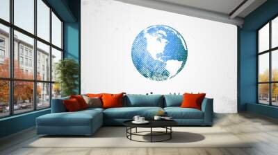 Globe logo. Creative world design. Creative logo. Planet design Wall mural