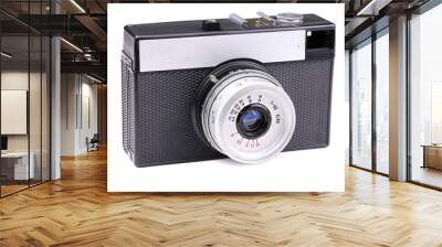 Vintage old photo camera isolated on a white background. Retro Photo camers Smena 8M made in USSR Wall mural