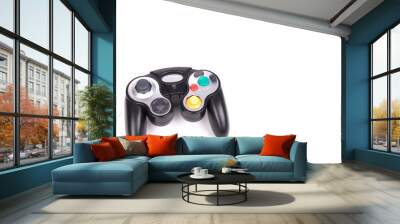 Video game controller on white background Wall mural