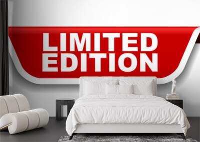 red and white banner limited edition Wall mural