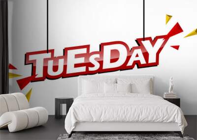 red and yellow tuesday Wall mural