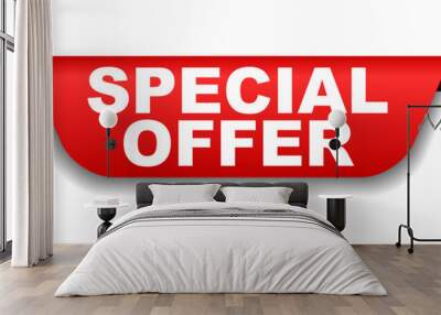 red banner special offer Wall mural