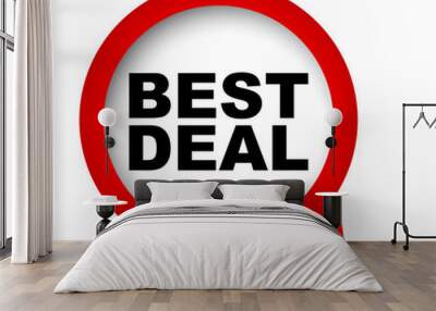 red vector banner best deal Wall mural