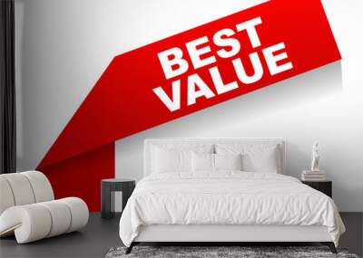 red vector banner best value Wall mural