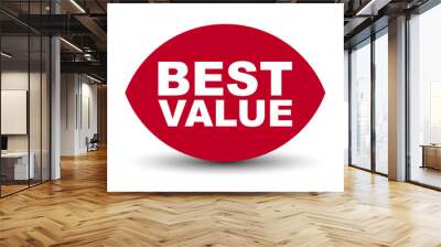 red vector banner best value Wall mural