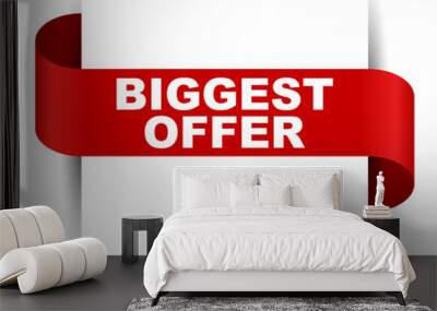 red vector banner biggest offer Wall mural