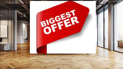 red vector banner biggest offer Wall mural