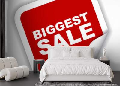 red vector banner biggest sale Wall mural