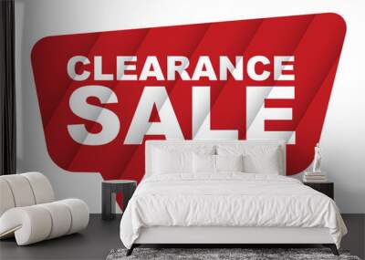 red vector banner clearance sale Wall mural