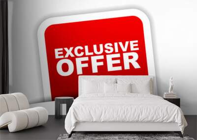 red vector banner exclusive offer Wall mural