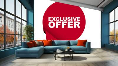 red vector banner exclusive offer Wall mural