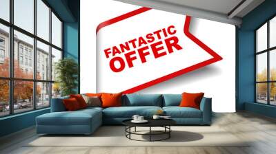 red vector banner fantastic offer Wall mural