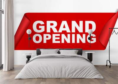 red vector banner grand opening Wall mural