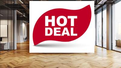 red vector banner hot deal Wall mural