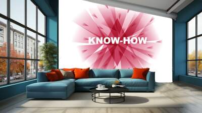 red vector banner know how Wall mural