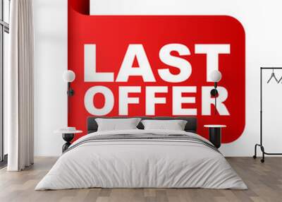 red vector banner last offer Wall mural