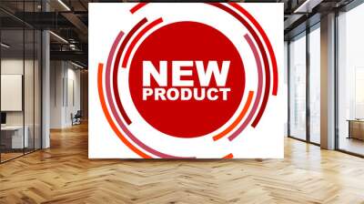 red vector banner new product Wall mural