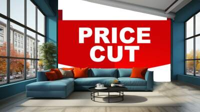 red vector banner price cut Wall mural