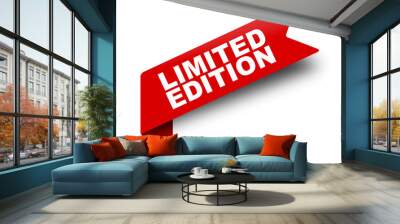 red vector banner ribbon limited edition Wall mural