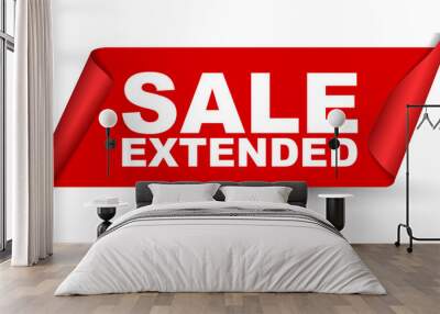 red vector banner sale extended Wall mural