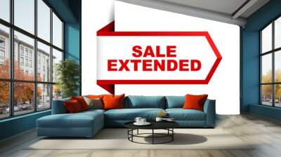 red vector banner sale extended Wall mural